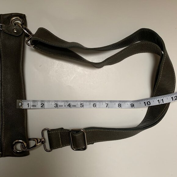 Vintage Roots Grey Leather Village Crossbody Bag - Picture 7 of 7